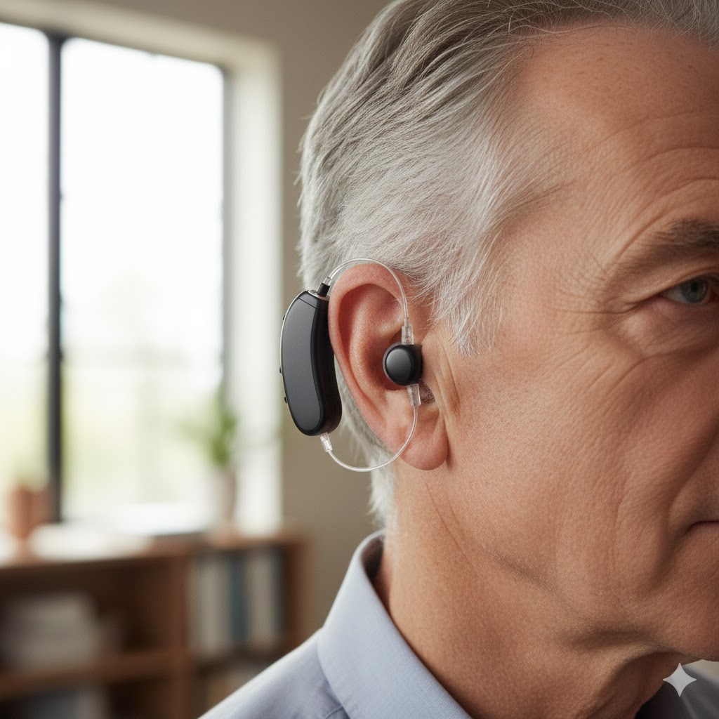 מכשיר שמיעה מאחורי האוזן
